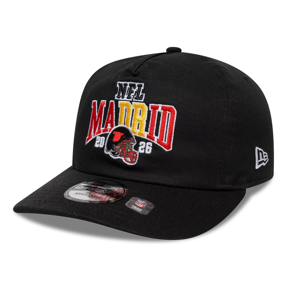 Pictured is this NFL International Series Games 2026 Madrid Atlanta Falcons 19TWENTY cap in black. 4