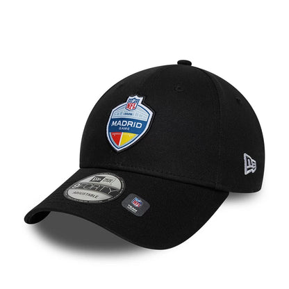 Pictured is this NFL International Series Games 2026 Madrid 9FORTY cap in black. 1