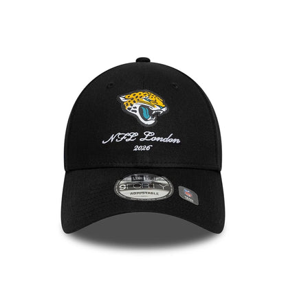 Pictured is this NFL International Series Games 2026 London Jacksonville Jaguars 9FORTY cap in black. 3