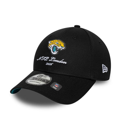 Pictured is this NFL International Series Games 2026 London Jacksonville Jaguars 9FORTY cap in black. 4