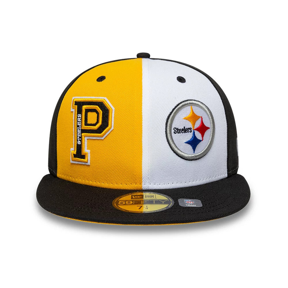 Pictured is this NFL International Games Pittsburgh Steelers 59FIFTY Fitted cap in black. 2