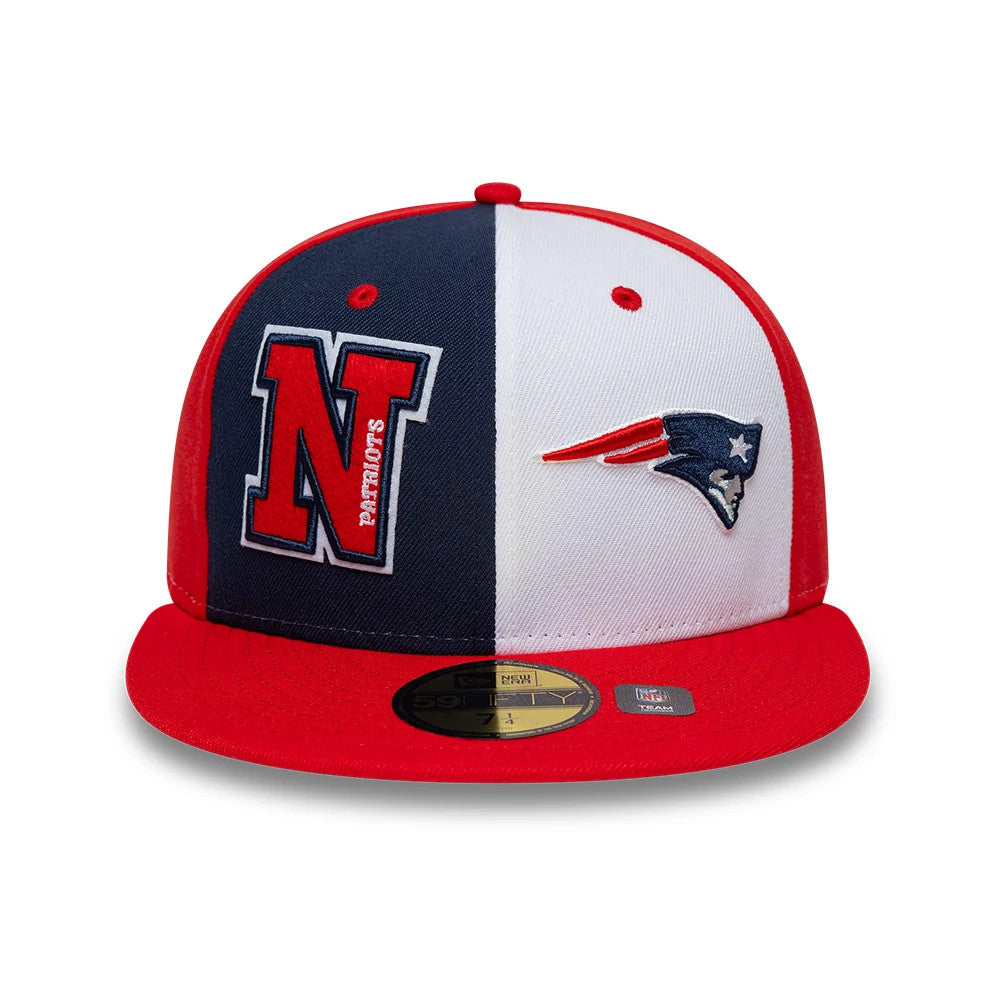 Pictured is this NFL International Games New England Patriots 59FIFTY Fitted cap in red. 2