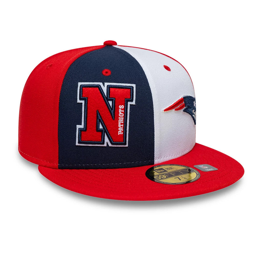 Pictured is this NFL International Games New England Patriots 59FIFTY Fitted cap in red. 3