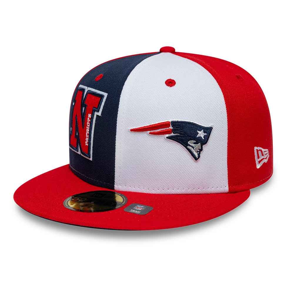 Pictured is this NFL International Games New England Patriots 59FIFTY Fitted cap in red. 1