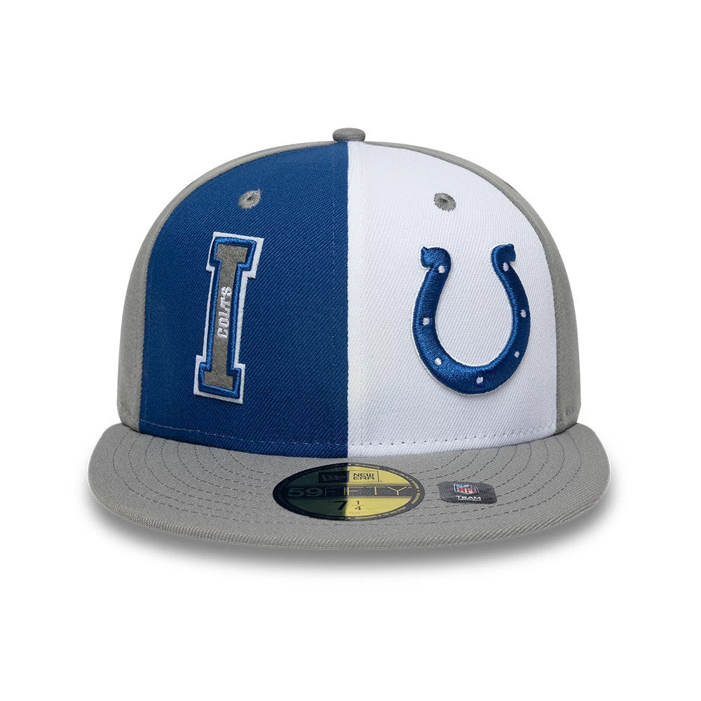 Pictured is this NFL International Games Indianapolis Colts 59FIFTY Fitted cap in grey. 2