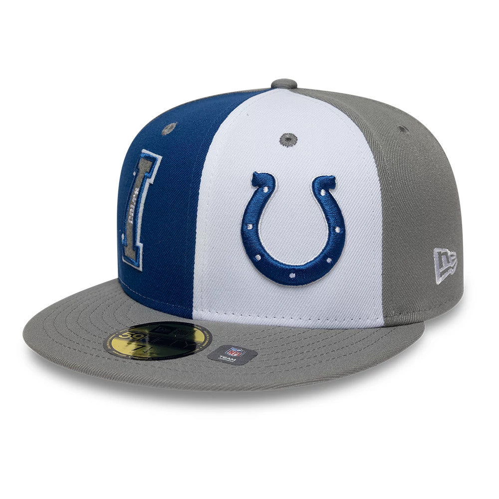 Pictured is this NFL International Games Indianapolis Colts 59FIFTY Fitted cap in grey. 1