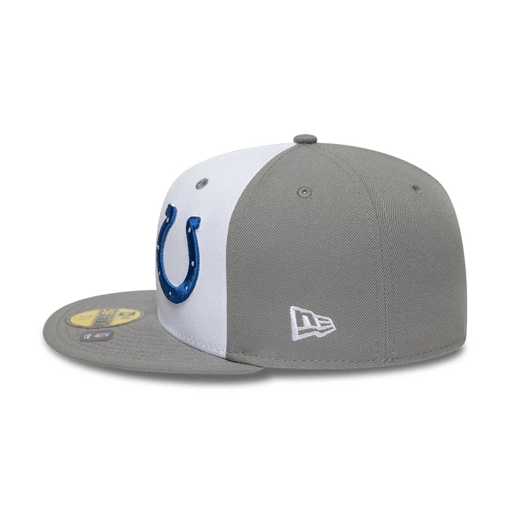 Pictured is this NFL International Games Indianapolis Colts 59FIFTY Fitted cap in grey. 5