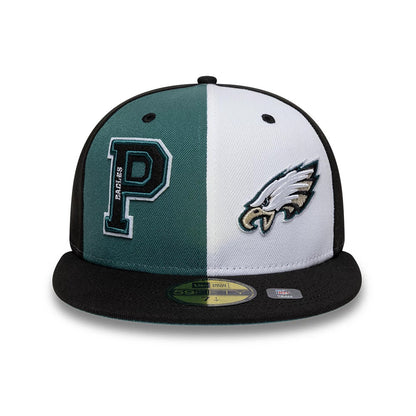 Pictured is this NFL International Games Philadelphia Eagles 59FIFTY Fitted cap in black. 2