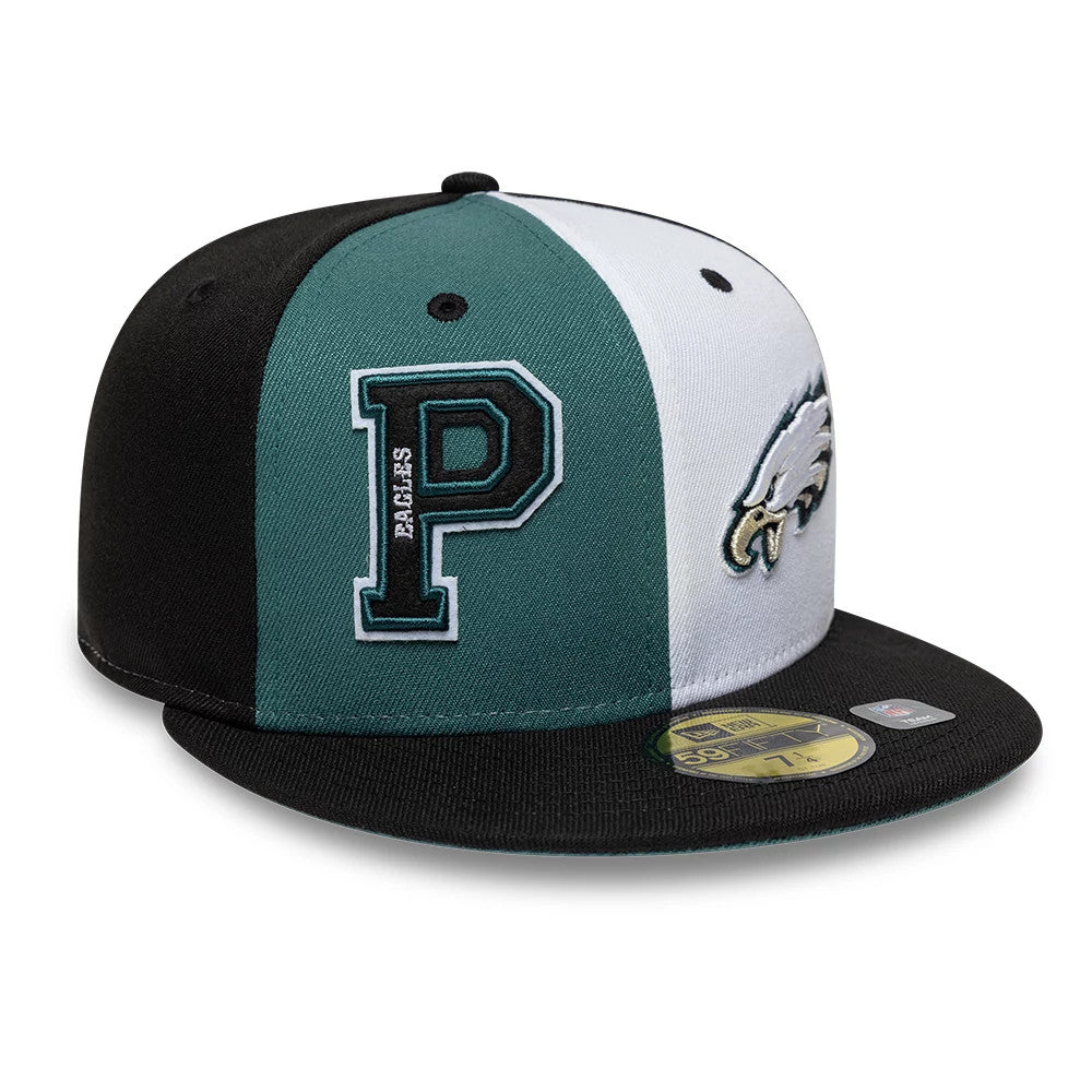 Pictured is this NFL International Games Philadelphia Eagles 59FIFTY Fitted cap in black. 3