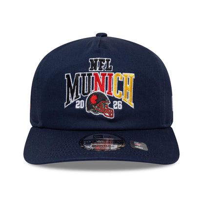 Pictured is this NFL International Series Games 2026 Munich New England Patriots 19TWENTY cap in dark blue. 3