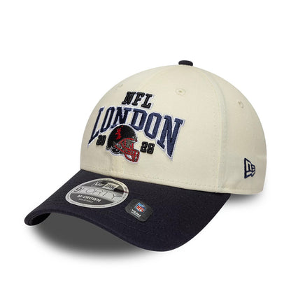 Pictured is this NFL International Games 2026 London Houston Texans 9FORTY M-Crown cap in white & black. 3