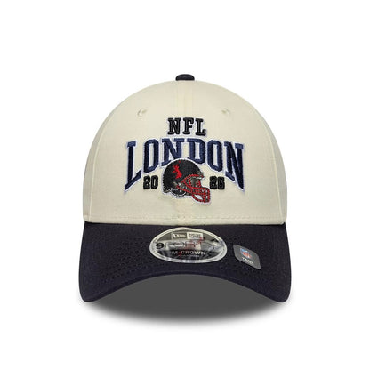 Pictured is this NFL International Series Games 2026 London Houston Texans 9FORTY M-Crown cap in white & black. 2