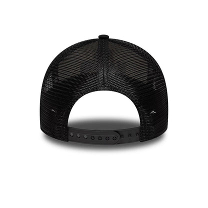 Pictured is this NFL International Games 2026 Madrid Cincinnati Bengals 9FORTY A-Frame Trucker cap in black. 7