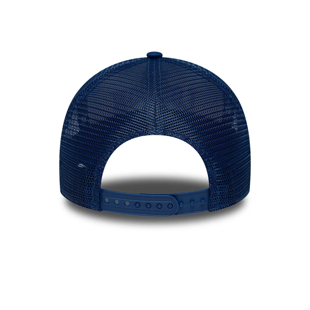 Pictured is this NFL International Series Games 2026 London Indianapolis Colts 9FORTY A-Frame Trucker cap in blue. 5