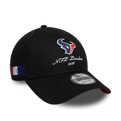 Pictured is this NFL International Series Games 2026 London Houston Texans 9FORTY cap in black. 1