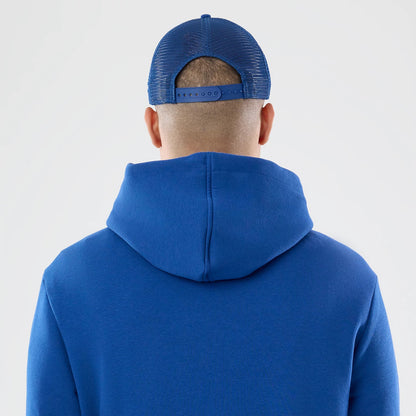 The model is wearing this NFL International Series Games 2026 Indianapolis Colts Pullover Hoodie in blue. 7