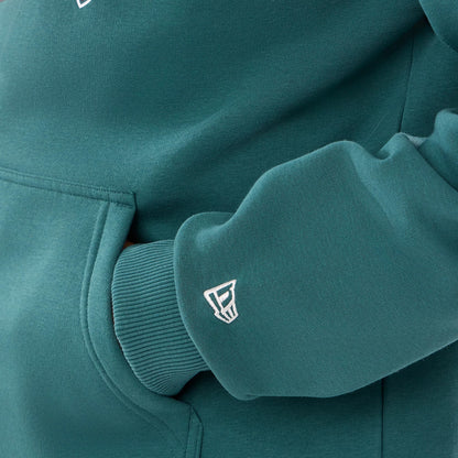 The model is wearing this NFL International Series Games 2026 Philadelphia Eagles Pullover Hoodie in dark green. 5