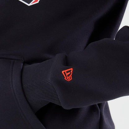 The model is wearing this NFL International Series Games 2026 Houston Texans Pullover Hoodie in navy. 5