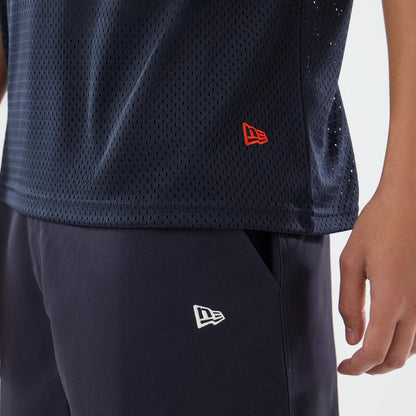 The model is wearing this NFL International Games 2026 Houston Texans Mesh Jersey in navy. 5