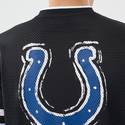 The model is wearing this NFL International Series Games 2026 Indianapolis Colts Mesh Jersey in black. 7