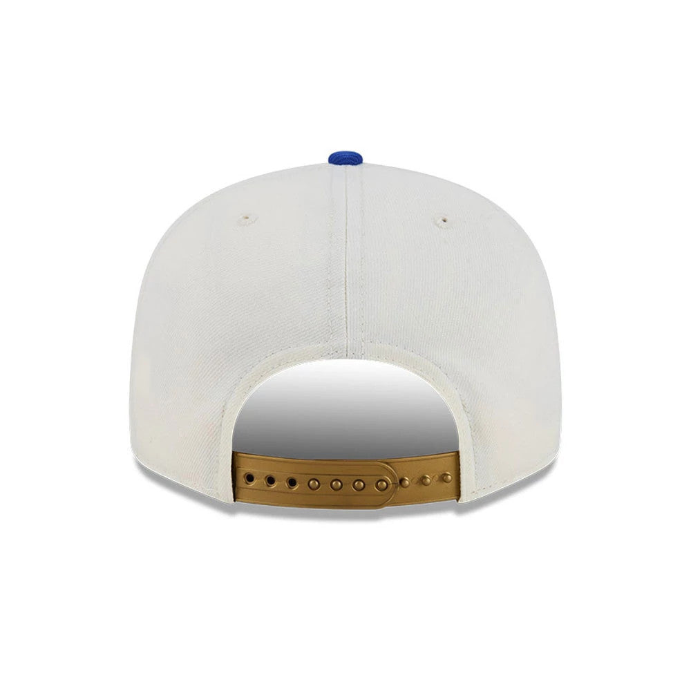 Pictured is this NBA '26 Ring Off New York Knicks 9FIFTY Snapback cap in blue. 7