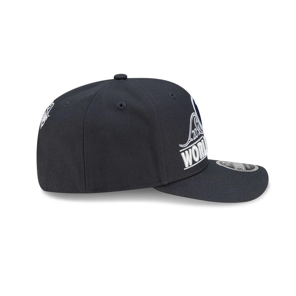 Pictured is this Tampa Bay Rays MLB American League Championship Series 2026 9SEVENTY Stretch Snap Adjustable cap in charcoal. 7