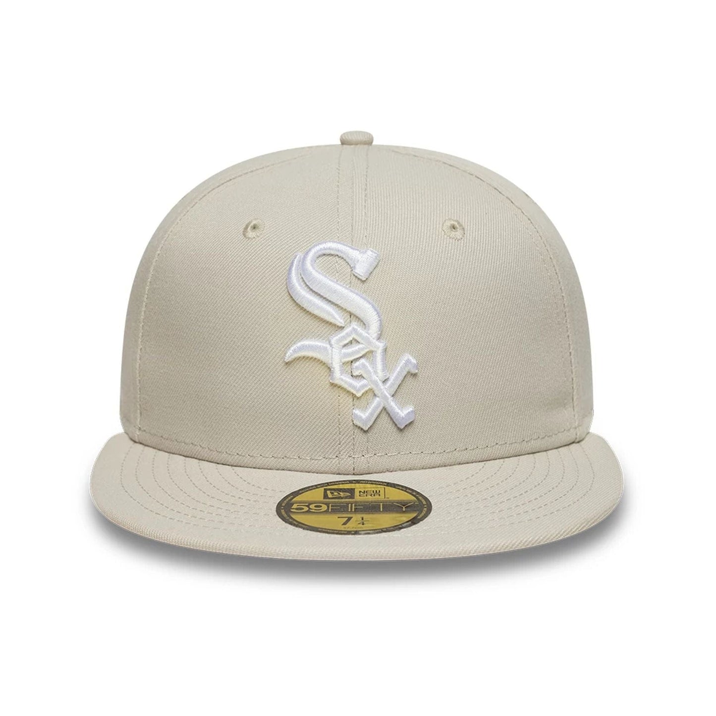 Pictured is this MLB Chicago White Sox 59FIFTY Fitted cap in beige. 3
