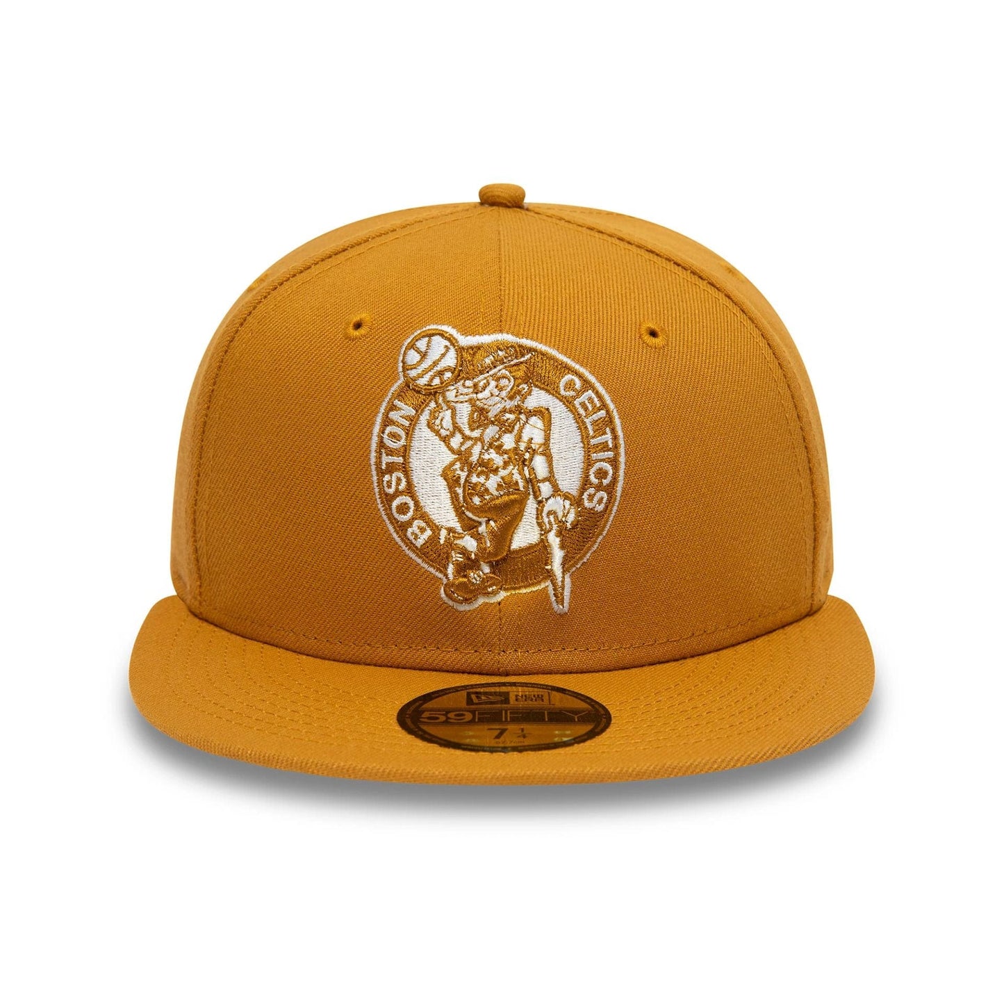 This is a Boston Celtics NBA Camel Beige 59FIFTY Fitted Cap 4