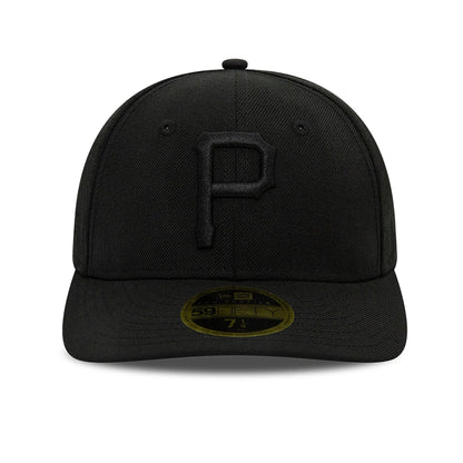 This is a Pittsburgh Pirates MLB Black on Black 59FIFTY Low Profile Cap 7