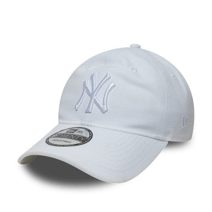 Pictured is this MLB New York Yankees 9TWENTY Adjustable cap in white. 1