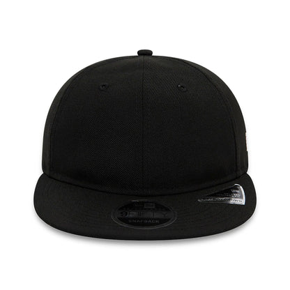 This is a Blank New Era Black Retro Crown 9FIFTY Snapback Cap 2