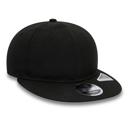 This is a Blank New Era Black Retro Crown 9FIFTY Snapback Cap 3