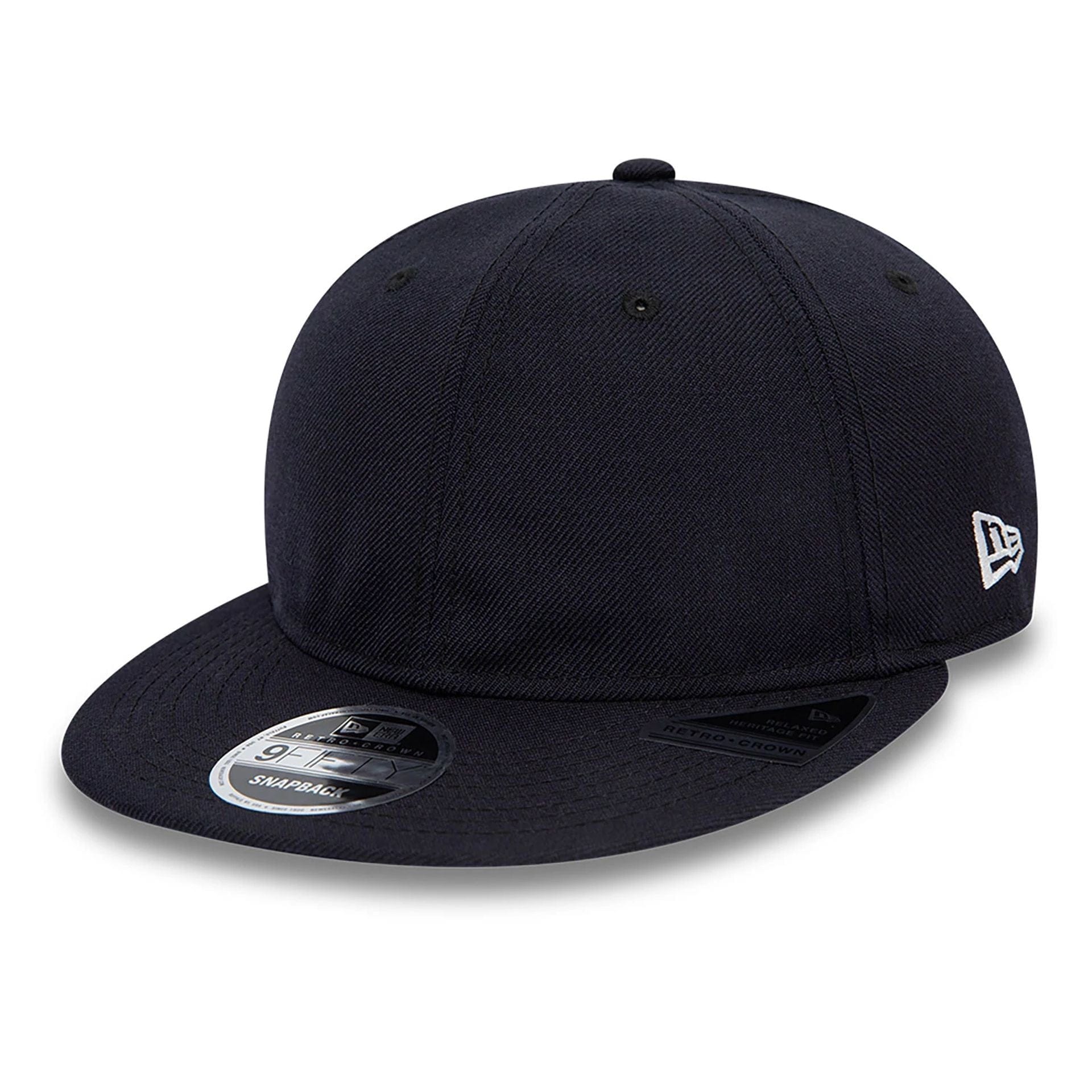 This is a Blank New Era Navy Retro Crown 9FIFTY Snapback Cap 1