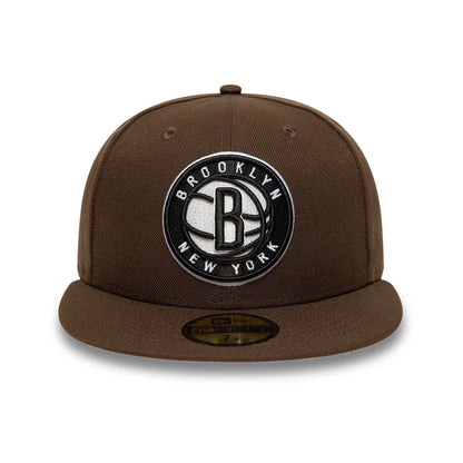 This is a Brooklyn Nets NBA Dark Brown 59FIFTY Fitted Cap 3