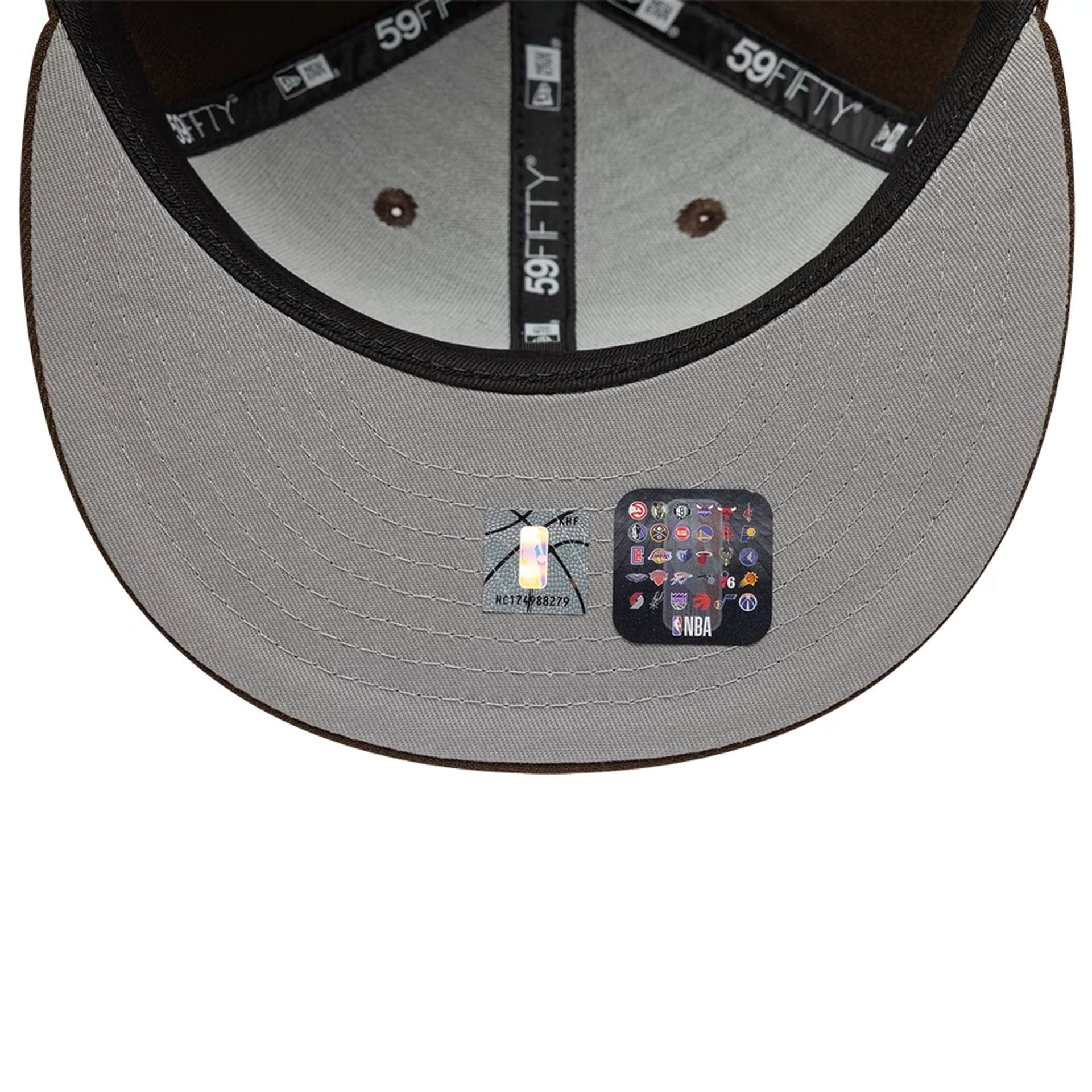 This is a Brooklyn Nets NBA Dark Brown 59FIFTY Fitted Cap 2