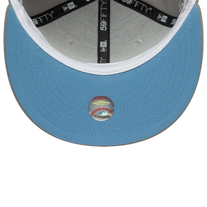 This is a New York Yankees Grey & Blue 59FIFTY Fitted Cap 2
