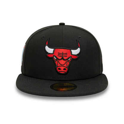 This is a Chicago Bulls Black State Black 59FIFTY Fitted Cap 2