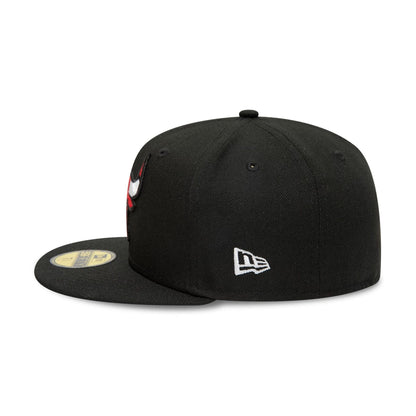 This is a Chicago Bulls Black State Black 59FIFTY Fitted Cap 6