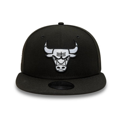 Pictured is this Chicago Bulls NBA Black 9FIFTY Snapback Adjustable cap. 3