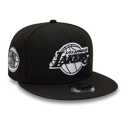 Pictured is this LA Lakers NBA Black 9FIFTY Snapback Adjustable cap. 1