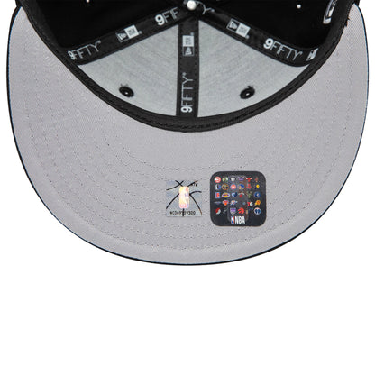 Pictured is this LA Lakers NBA Sidepatch Black 9FIFTY Snapback Adjustable cap. 2