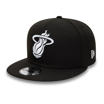 Pictured is this Miami Heat NBA Black 9FIFTY Snapback Adjustable cap. 4