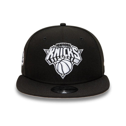 Pictured is this New York Knicks NBA Black 9FIFTY Snapback Adjustable cap. 4