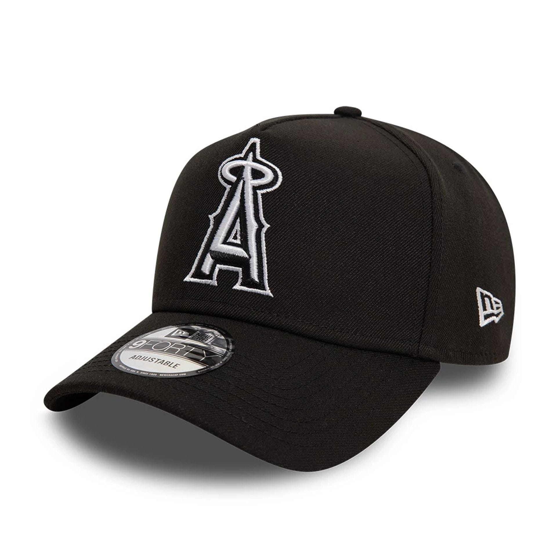 Pictured is this  LA Angels Black White Black 9FORTY A-Frame Cap 8