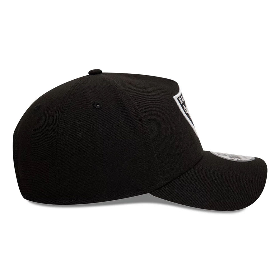 Pictured is this Las Vegas Raiders Black White Black 9FORTY A-Frame Cap 5