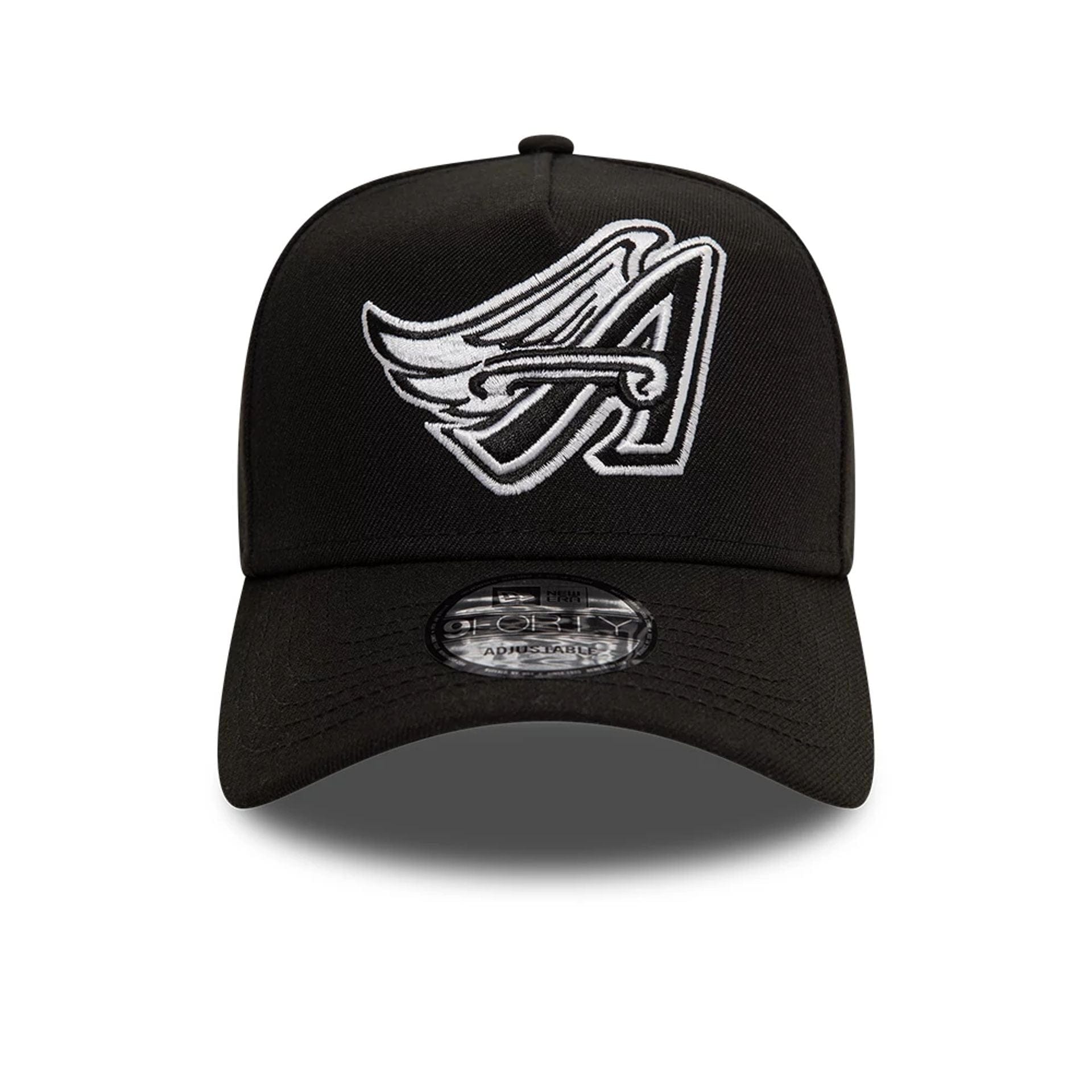 This is a LA Angels Black White Black 9FORTY A-Frame Cap 3