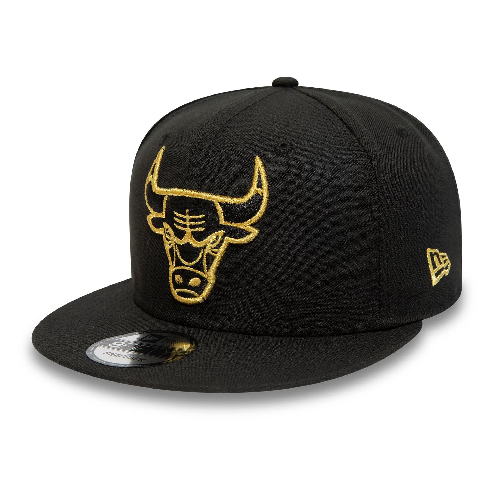 This is a Chicago Bulls NBA Over To The Bulls Black And Gold 9FIFTY Snapback Adjustable Cap 1