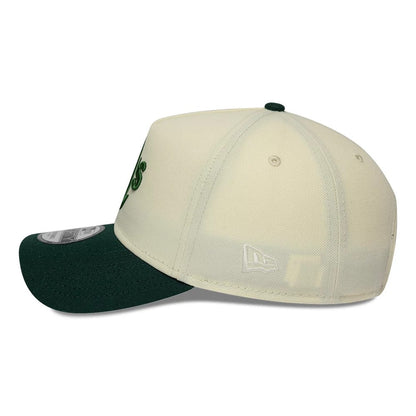 Pictured is this MLB Cooperstown Athletics 9FORTY A-Frame cap in white & grey. 6