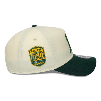 Pictured is this MLB Cooperstown Athletics 9FORTY A-Frame cap in white & grey. 5