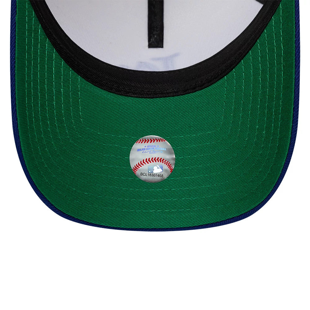 Pictured is this MLB Cooperstown LA Dodgers 9FORTY A-Frame cap in white & blue. 2